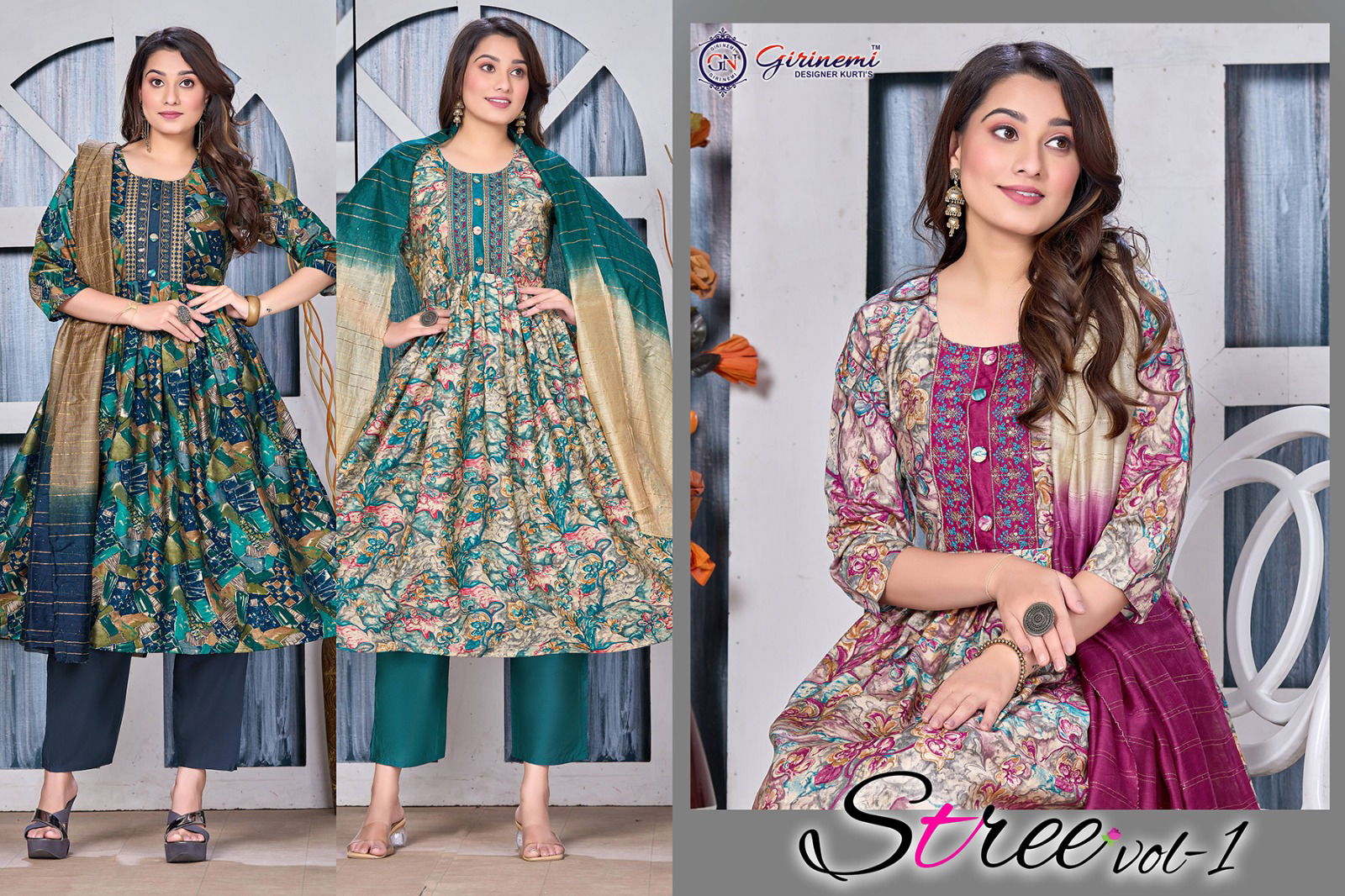 KSA Stree Vol 1 Modal Naira Cut Printed Kurti With Bottom Dupatta Wholesale Price In Surat
